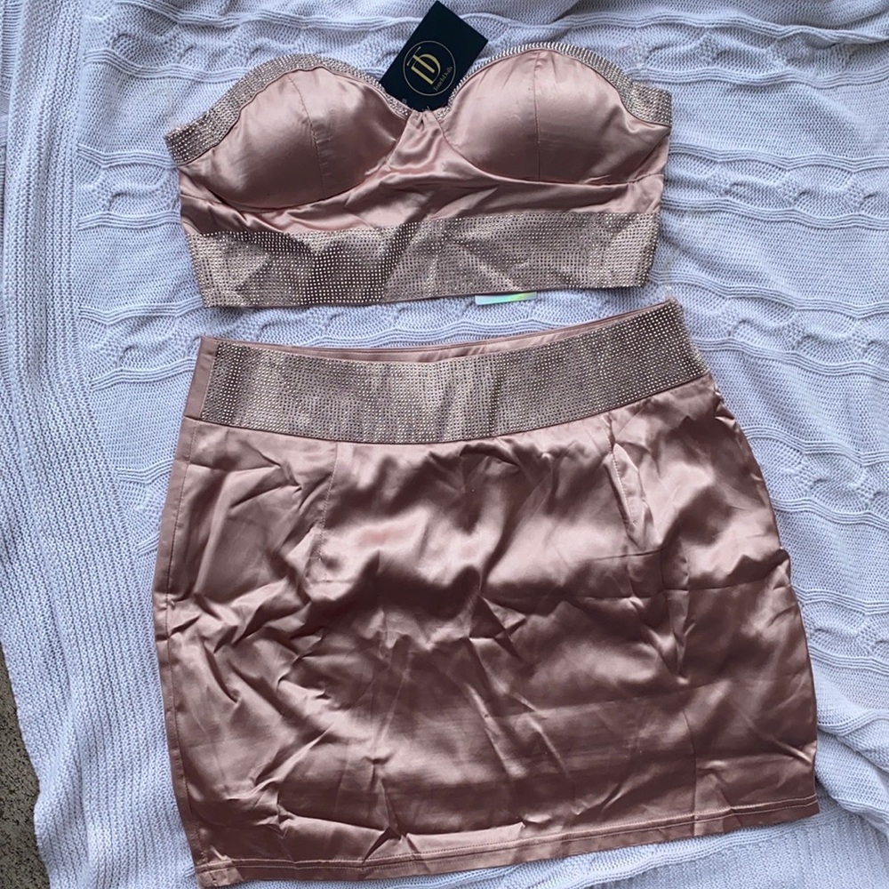 Touch Dolls Glam Satin Skirt Set